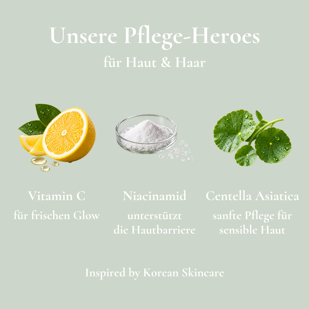 Protect K-Beauty Pflegewirkstoffe mit Niacinamid, Centella Asiatica und Serumkomplex