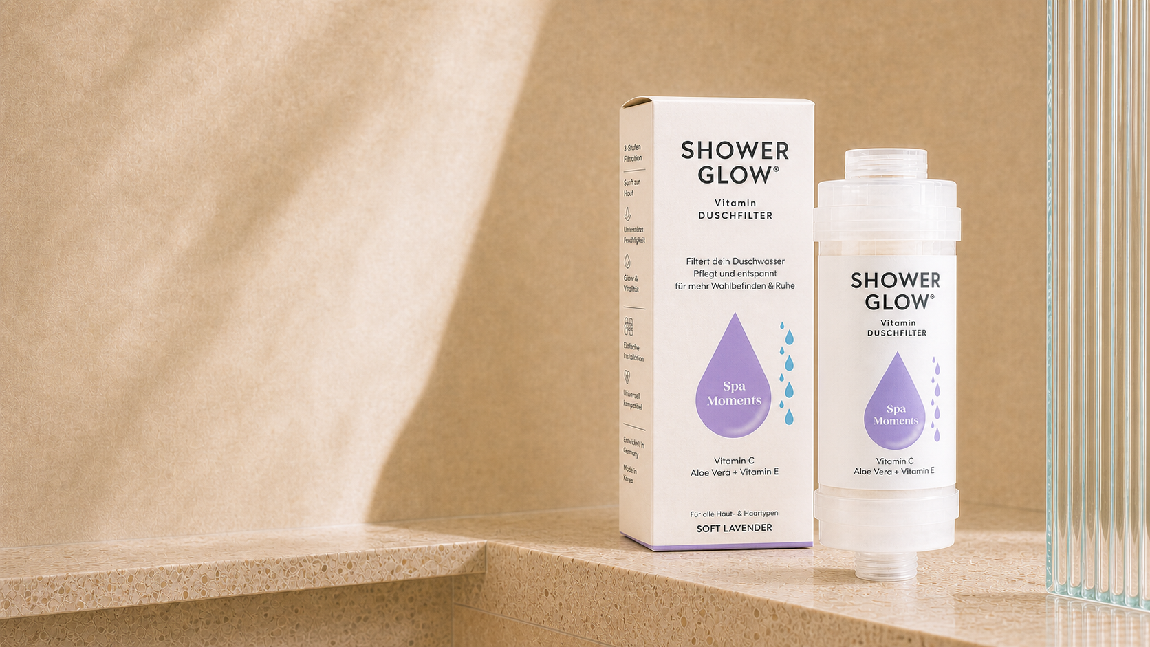 ShowerGlow Spa Moments Vitamin-Duschfilter mit Lavendel