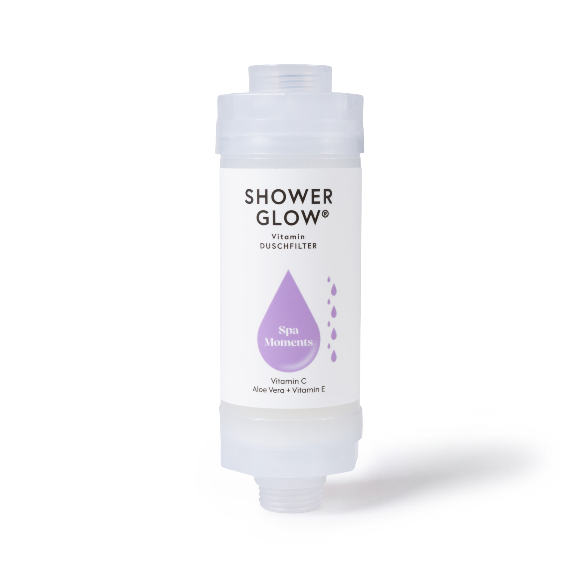 Spa Moments Duschfilter in Lila mit Pflegewirkung für Haut und Haar